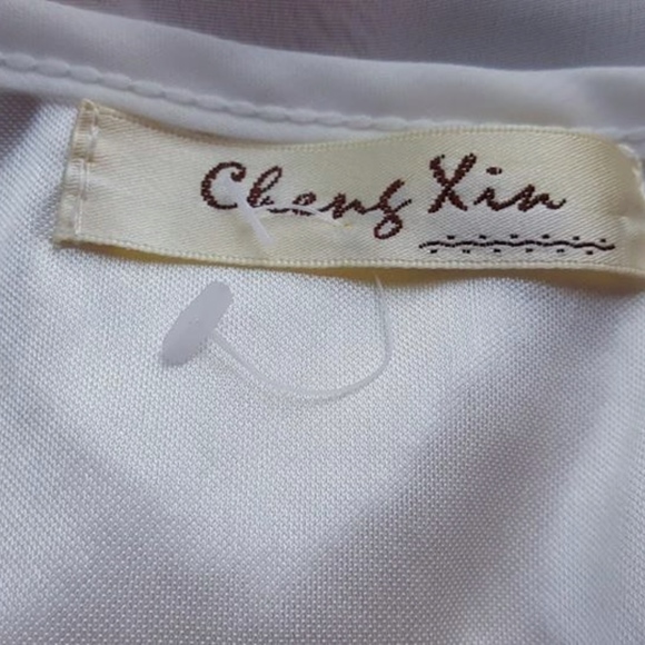 Sheer White Chiffon Top Dress Small - Picture 3 of 8